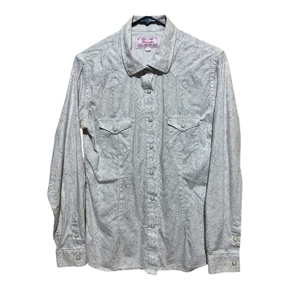 Women’s Panhandle Paisley Western Core Snap Down Long Sleeve Sz Medium - Picture 1 of 4